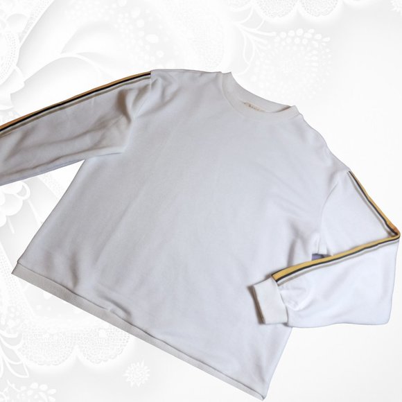 Women's Sweatshirt White NEW long sleeve top casual comfort athletic pullover - Picture 2 of 6